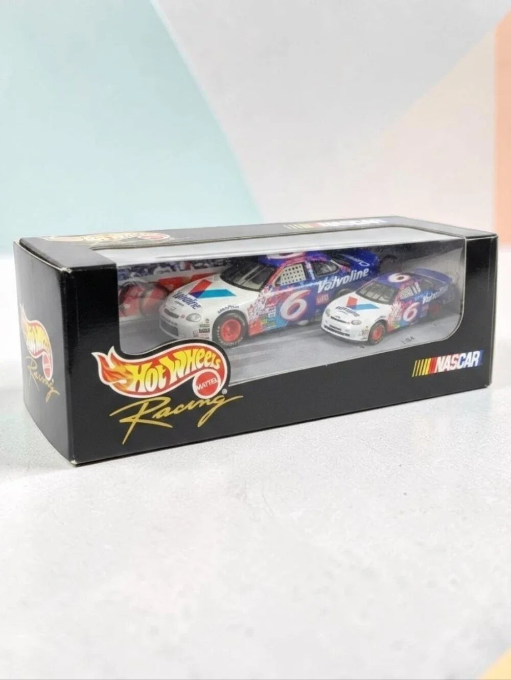 1998 Hot Wheels Racing Special 2 Car Pack Nascar #6 Valvoline 1:43 & 1:64 New In